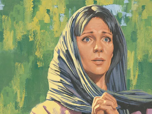 Mary Magdalene crying