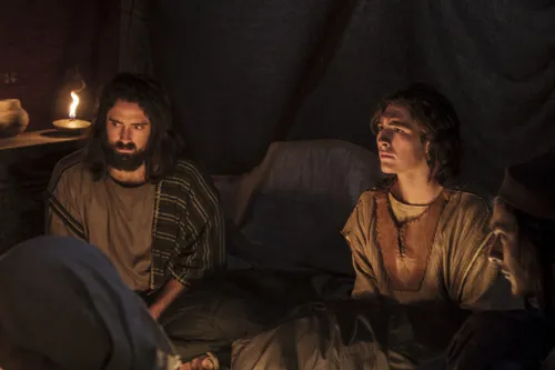 Nephi and Lemuel listening to Lehi