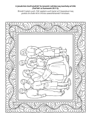 perel re kok’ k’anjel: li Jesus tixch’utub’ lix tenamit