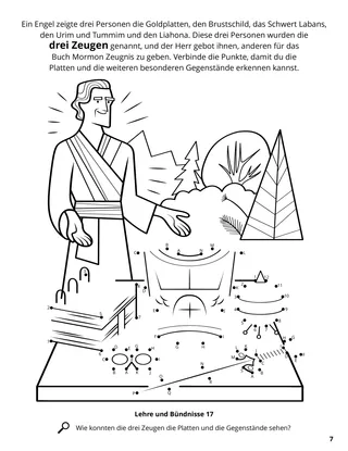 The Three Witnesses of the Book of Mormon coloring page