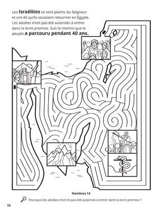 Forty Years in the Wilderness coloring page