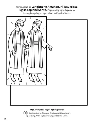 First Article of Faith coloring page