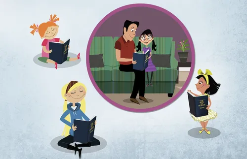 family reading Book of Mormon