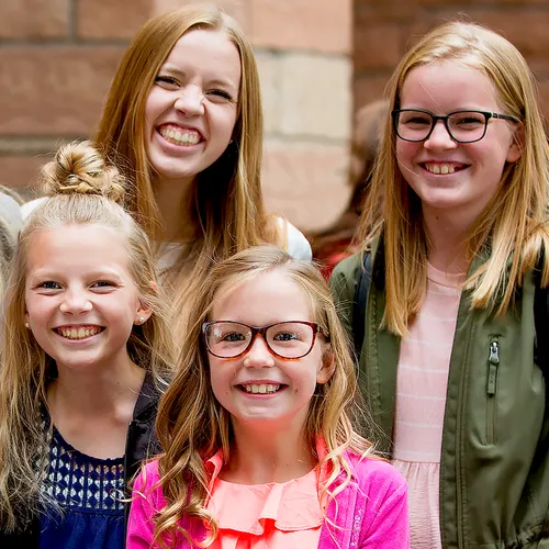 young women at conference