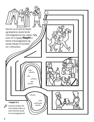 Nephi Obtained the Brass Plates coloring page