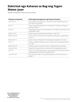 Doctrinal Master - Matthew - John