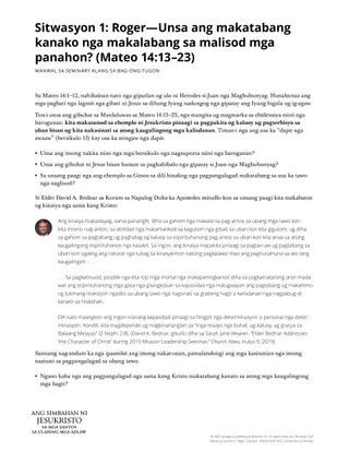 Helping through difficult times handout