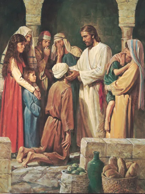 Jesus healing a man