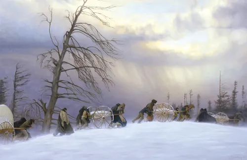 pioneers in the snow