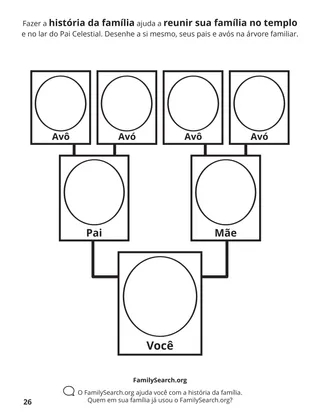 página 26 do livro de colorir Reunir a Família de Deus
