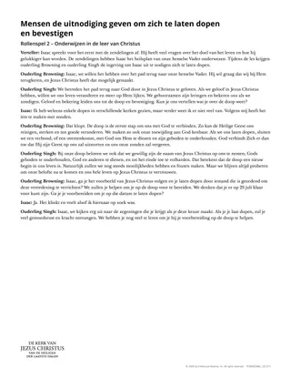 Mensen de uitnodiging geven om zich te laten dopen en bevestigen