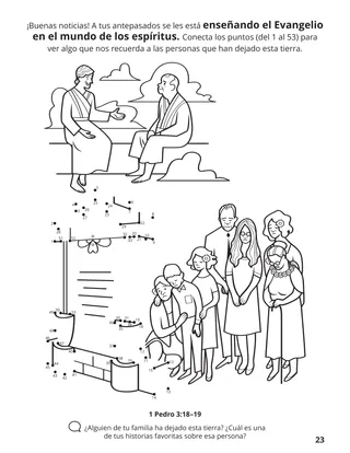 página 23 del libro para colorear “Congregar a la familia de Dios”
