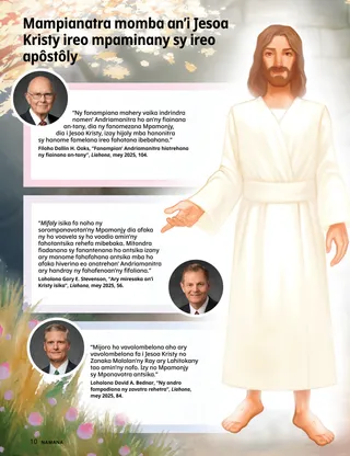 Pejy amin’ny endrika PDF maneho ny sarin’i Jesoa Kristy, sy sahanasa iray momba ny fandokoana fo.
