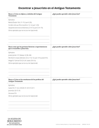 Volante Encontrar a Jesucristo en el Antiguo Testamento