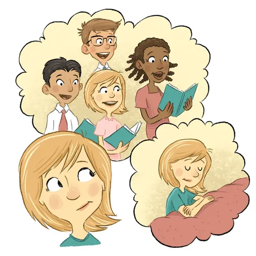 young woman remembering