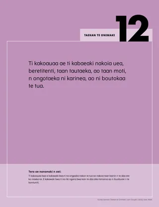 Te boutita n Taekan te Onimaki