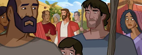 A woman in the crowd wants to be healed by Jesus.