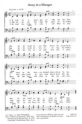 Music, Away in a Manger