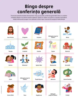 Pagină PDF cu grilă de iconuri ilustrate.