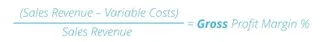 Calculation for gross profit margin