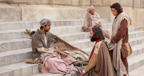 Peter and John healing a man