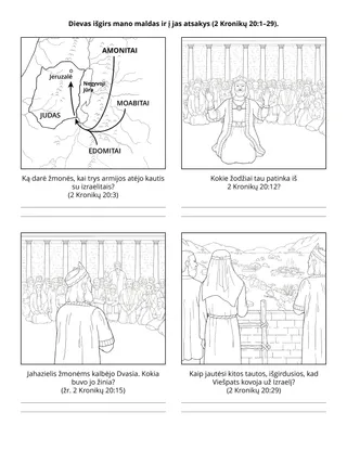 Pradinukų užduotėlių puslapis. Dievas išklausys mano maldas ir į jas atsakys