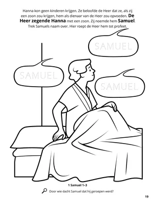 Hannah and Samuel coloring page