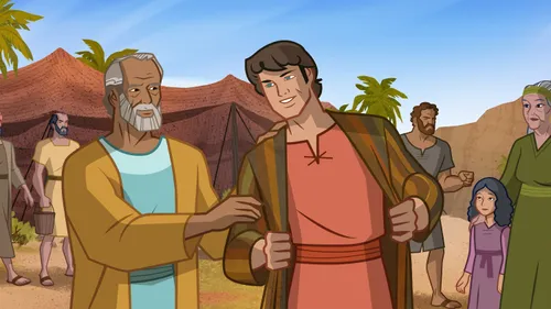 Joseph given a coat by his father, Israel