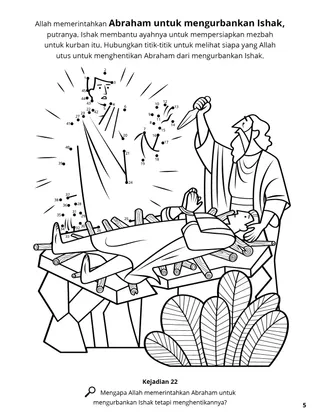 Abraham and Isaac coloring page