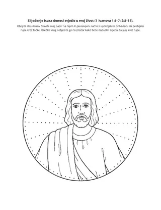 stranica aktivnosti: slijediti Isusa donosi svjetlo u moj život.