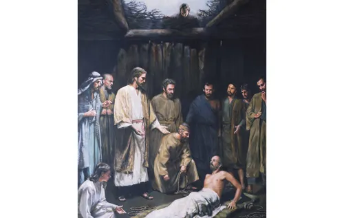 Jesus healing a man