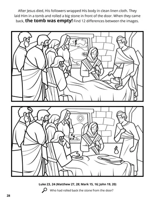 Jesus’s Burial coloring page