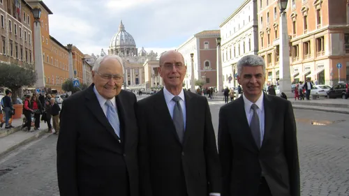 President Henry B. Eyring, Bishop Gerald Causse and Elder Perry in Rome