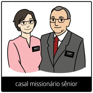 Símbolo do evangelho — casal missionário sênior