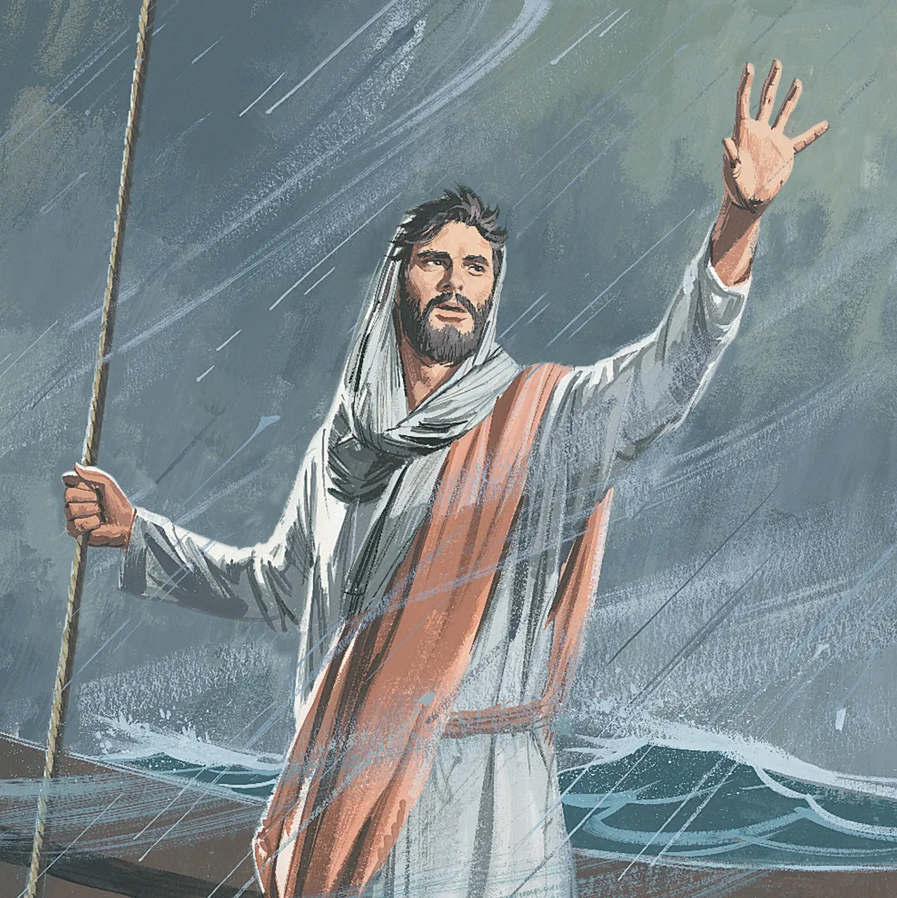 Jesus Christ commands the seas to be calm