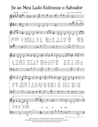 hino, Se ao Meu Lado Estivesse o Salvador