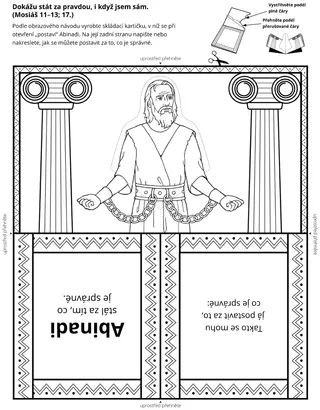 stránka s činnostmi: Abinadi stál za pravdou