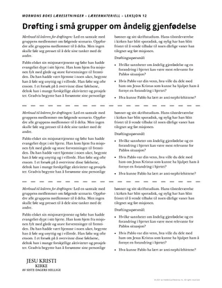 lærerens utdelingsark