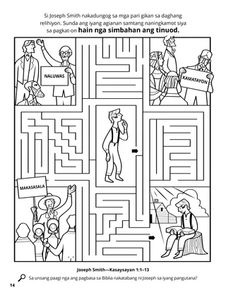 Joseph Smith Wanted to Know Which Church Was Right coloring page