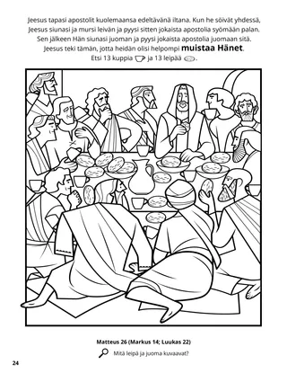 The Last Supper coloring page