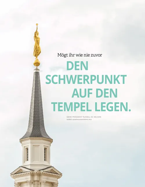 Poster mit Zitat von Präsident Nelson