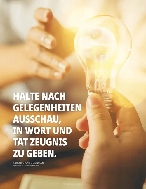 Poster mit Zitat von Elder Stevenson