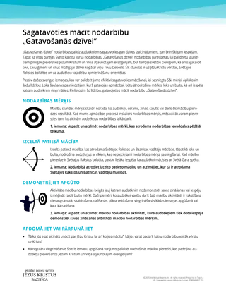 Sagatavoties mācīt nodarbību „Gatavošanās dzīvei”
