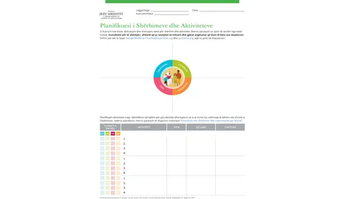 planifikuesi i shërbimeve dhe aktiviteteve