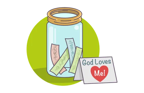 jar with papers inside