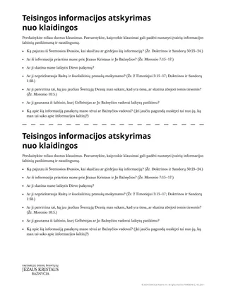 Teisingos informacijos atskyrimas nuo klaidingos