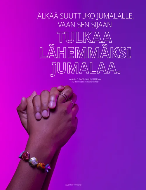 juliste rukoilevista käsistä