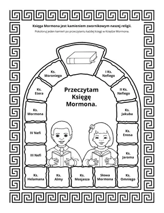 strona z zadaniami: Księga Mormona to kamień zwornikowy naszej religii