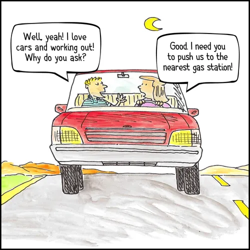 mother and son in car