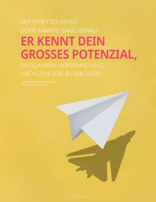 Poster mit Zitat von Präsident Eyring